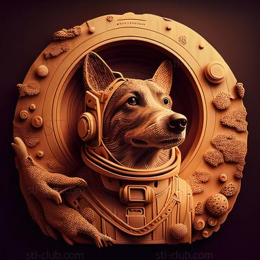 3D model st Laika cosmonaut dog famous animal (STL)